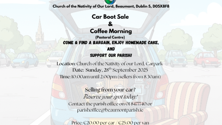 Car Boot Sale 28th September 2025