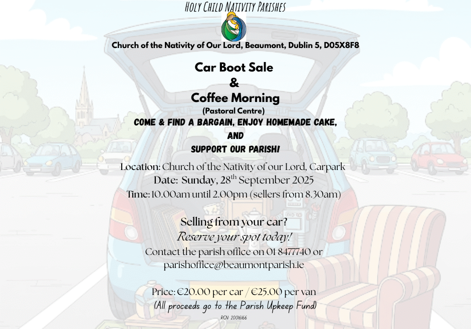 Car Boot Sale 28th September 2025